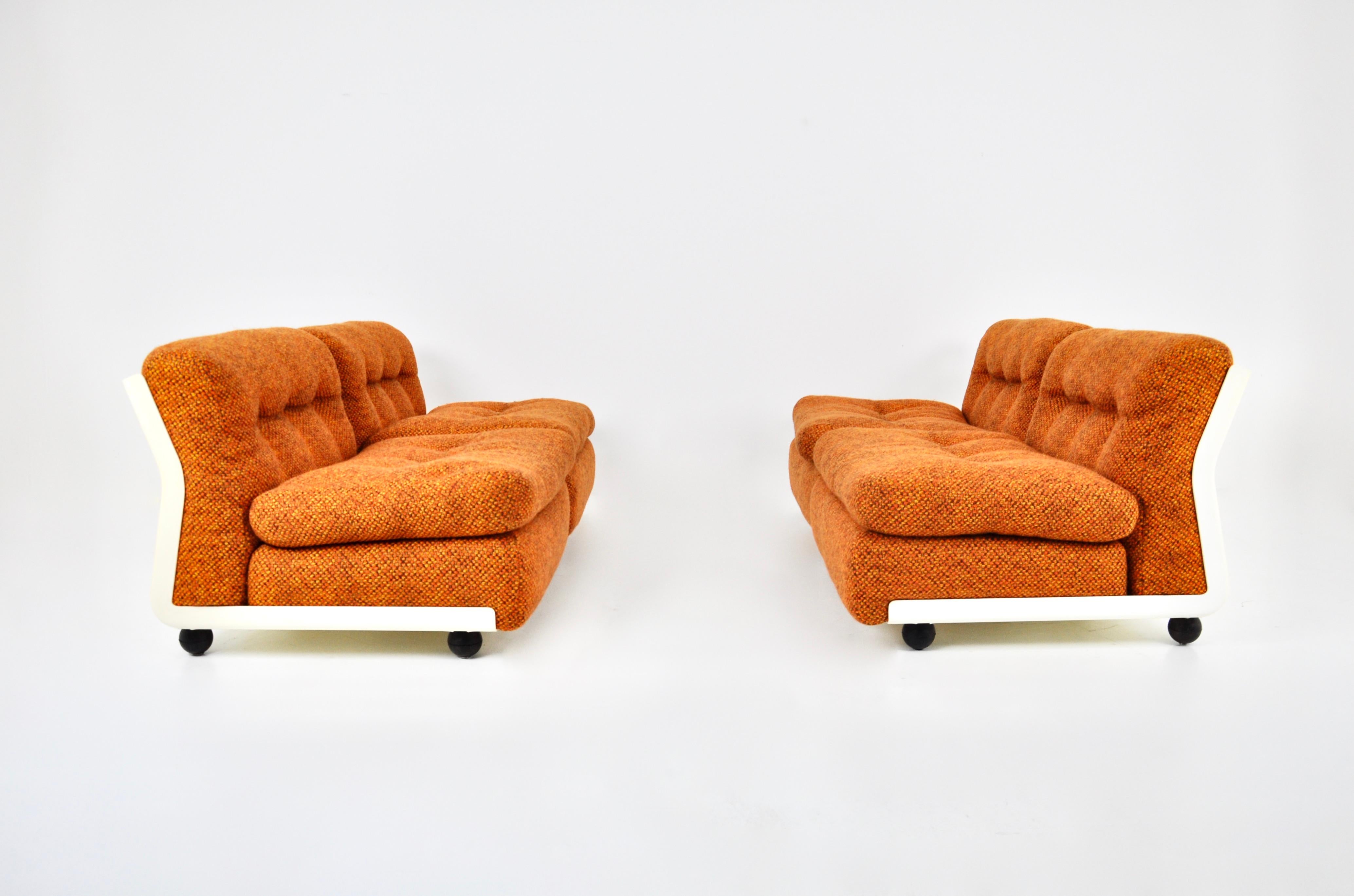 Amanta Lounge chairs by Mario Bellini for C&B Italia, 1960s, set of 4 4