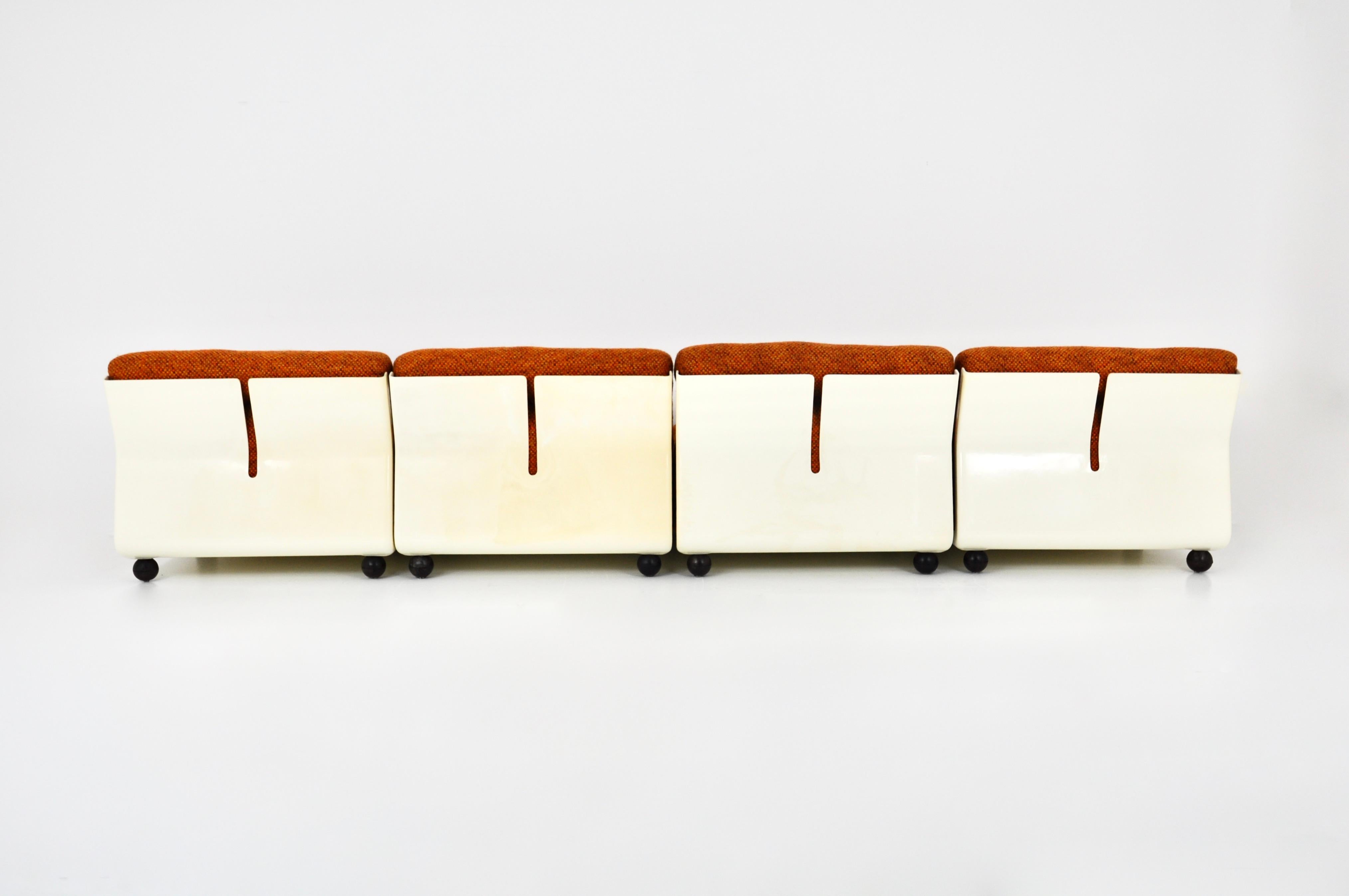 Amanta Lounge chairs by Mario Bellini for C&B Italia, 1960s, set of 4 For Sale 1