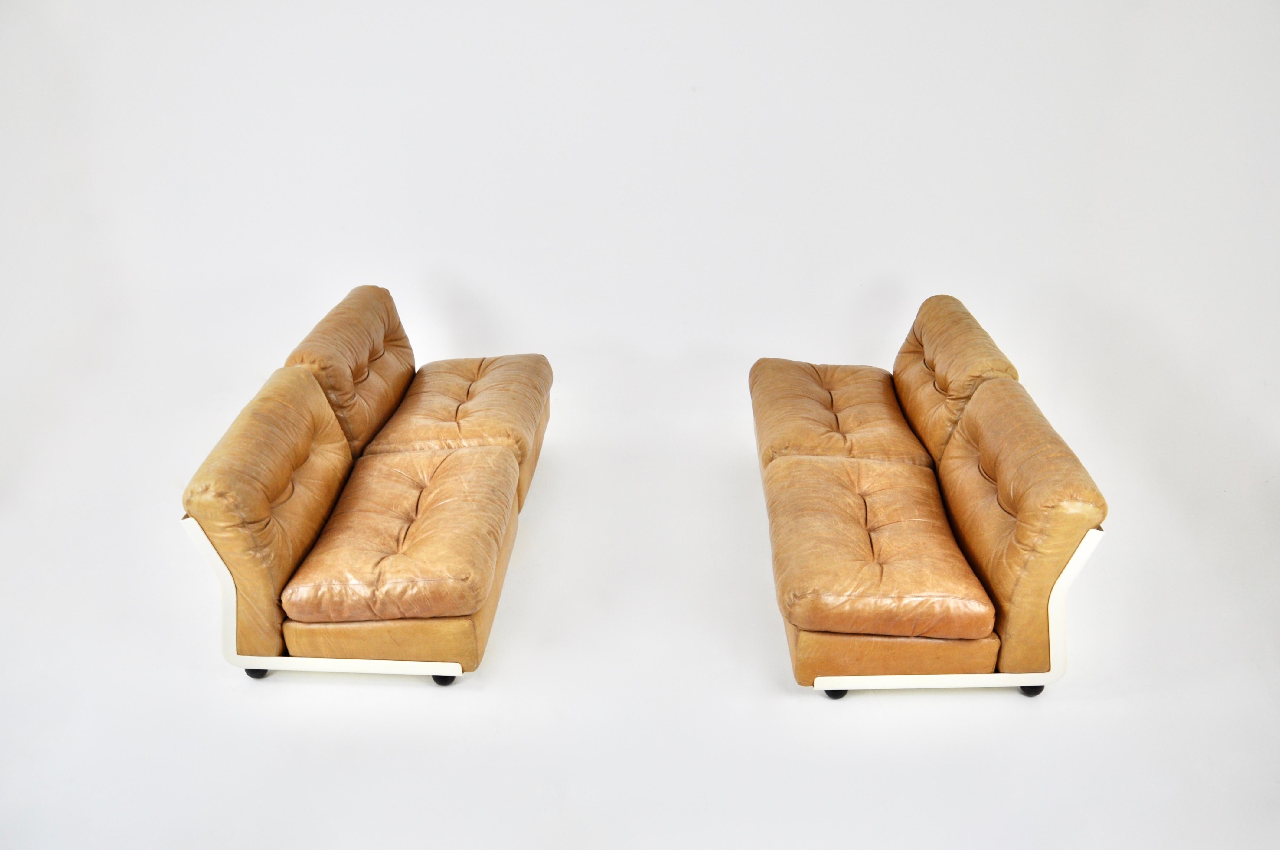 Amanta Lounge chairs by Mario Bellini for C&B Italia, 1960s set of 4 2