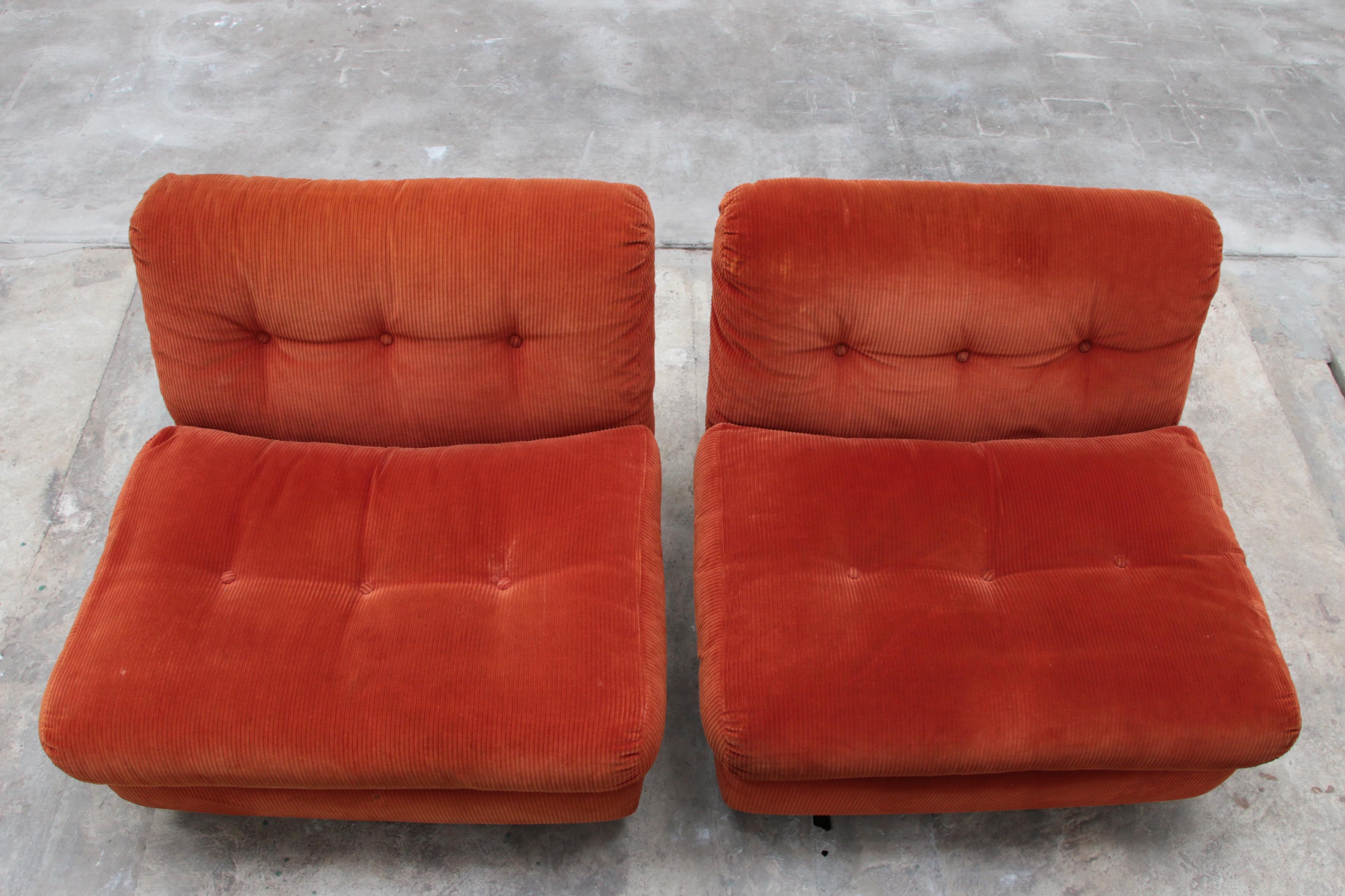 Fiberglass Amanta Lounge chairs by Mario Bellini for C&B Italy, 1963