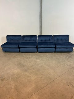 Amanta Mario Bellini per B&B 4 Poltroncine modulari in velluto