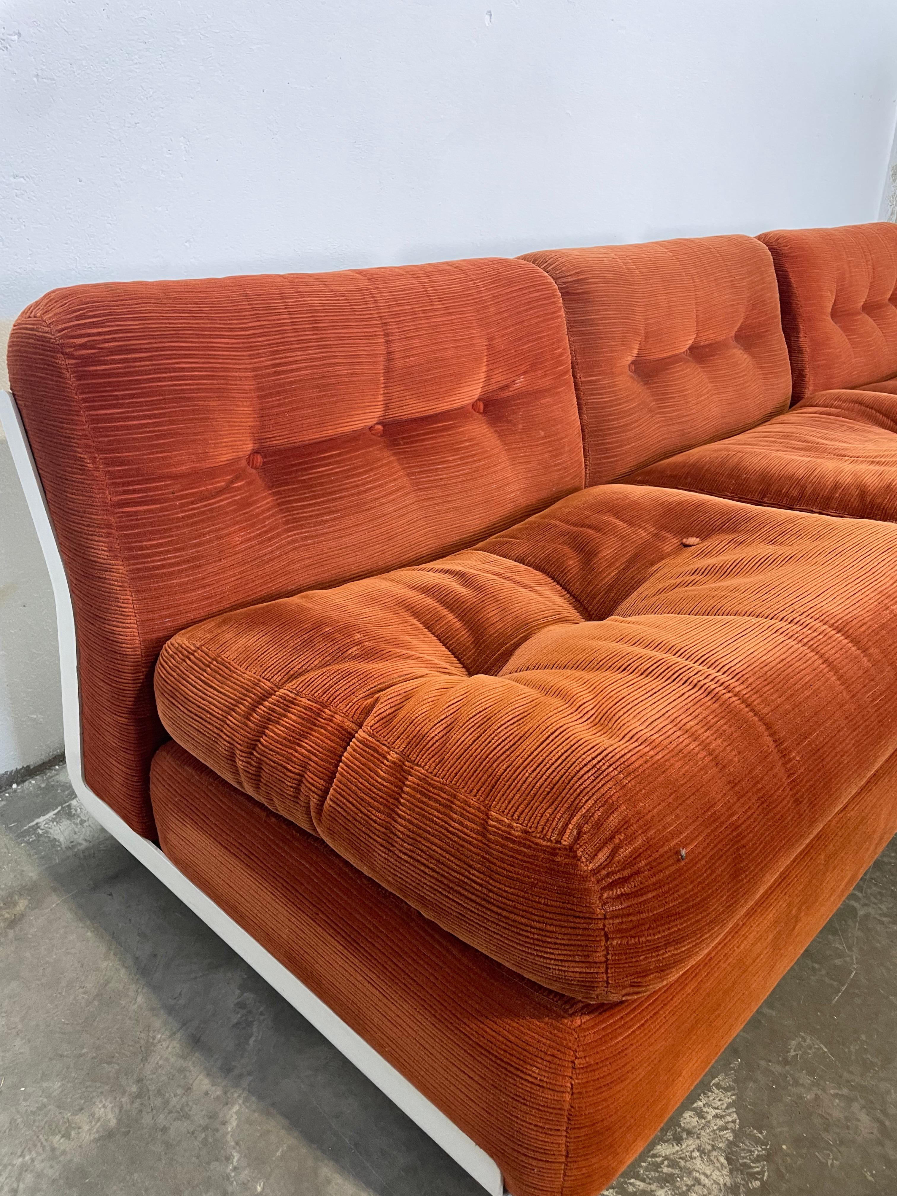 Amanta Mario Bellini per B&B 5 Poltroncine modulari in velluto (Ende des 20. Jahrhunderts) im Angebot