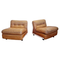 Amanta Modular Leather Sofa by Mario Bellini for C&B Italia, Italy, 1970s, Pair