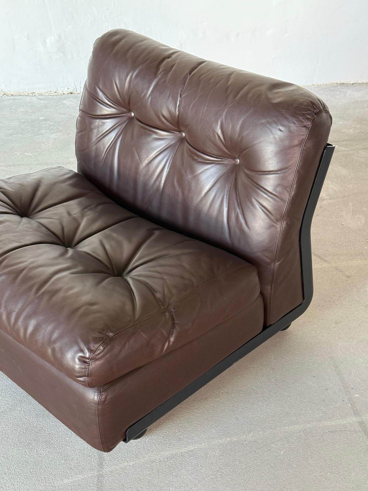 Sofá modular Amanta de B&B Italia, diseñado por Mario Bellini - Piel original Cuero en venta
