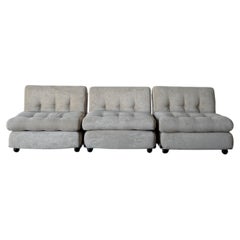 Sofá modular Amanta de Mario Bellini, B&B Italia, terciopelo arena