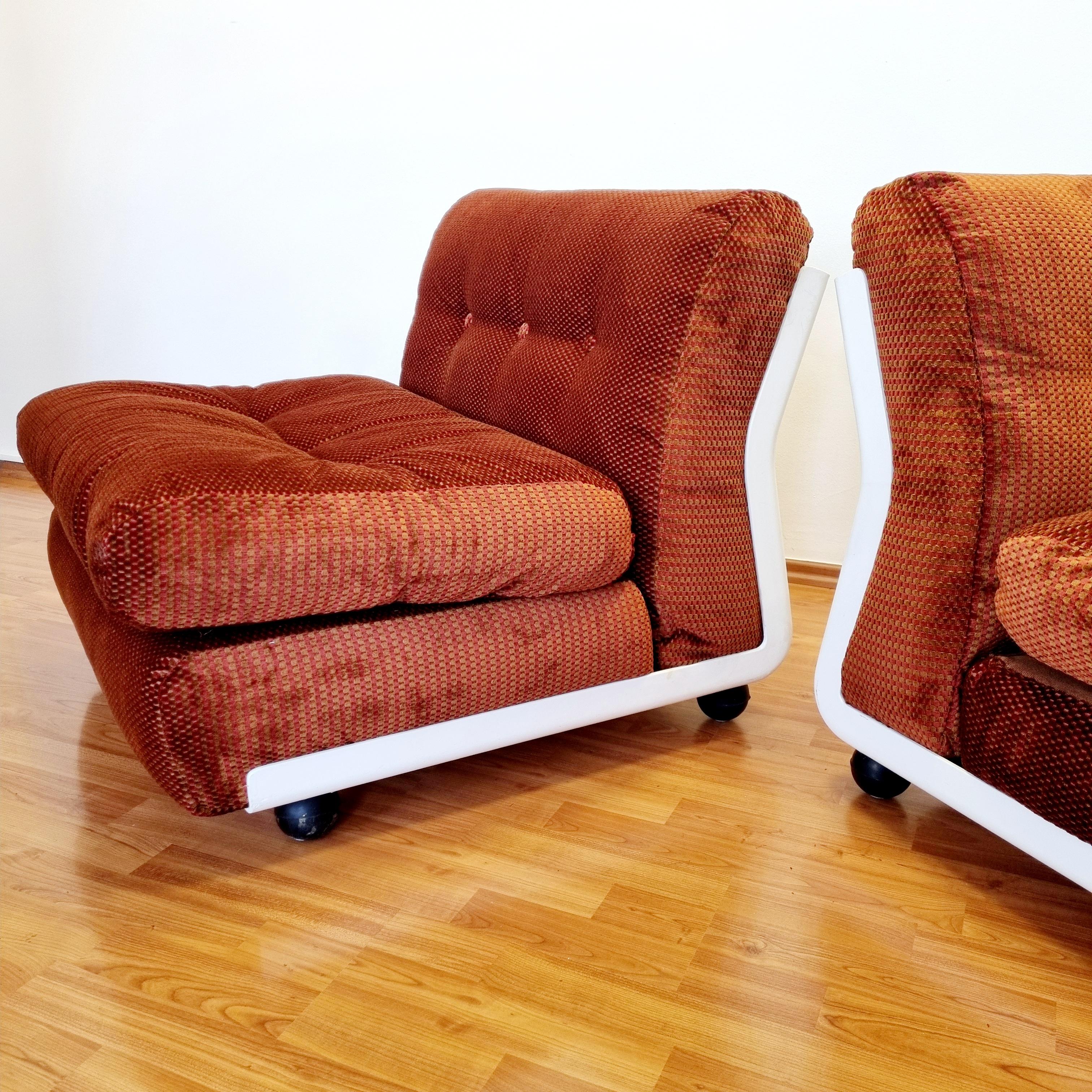 Mid-Century Modern Paire de canapés modulaires Amanta de Mario Bellini pour C&B Italia, Italie, années 1970