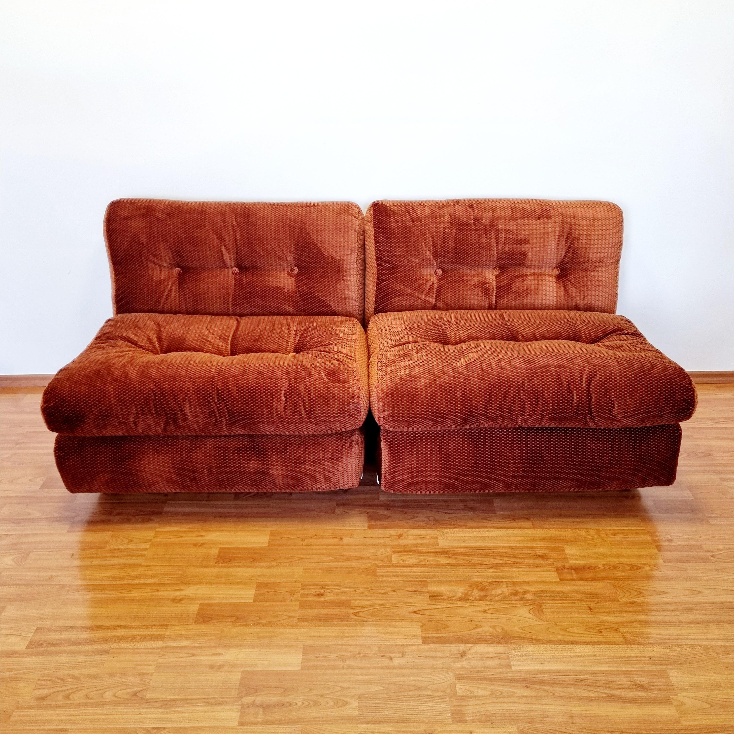 Paire de canapés modulaires Amanta de Mario Bellini pour C&B Italia, Italie, années 1970 1