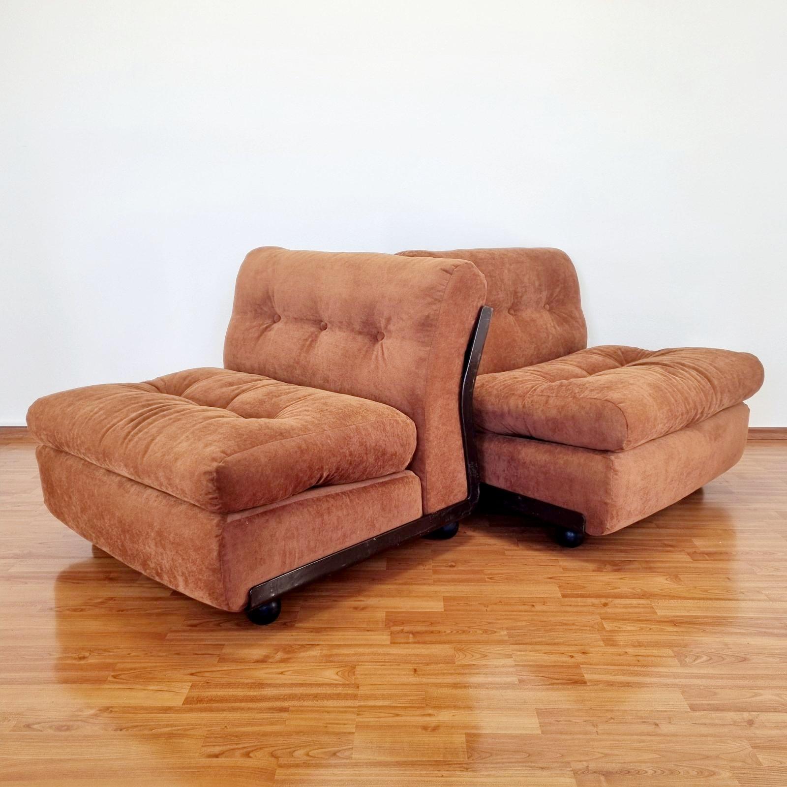 Mid-20th Century Amanta Modular Sofa Designed by Mario Bellini for C&B Italia, Italy, 1970s, Pair For Sale