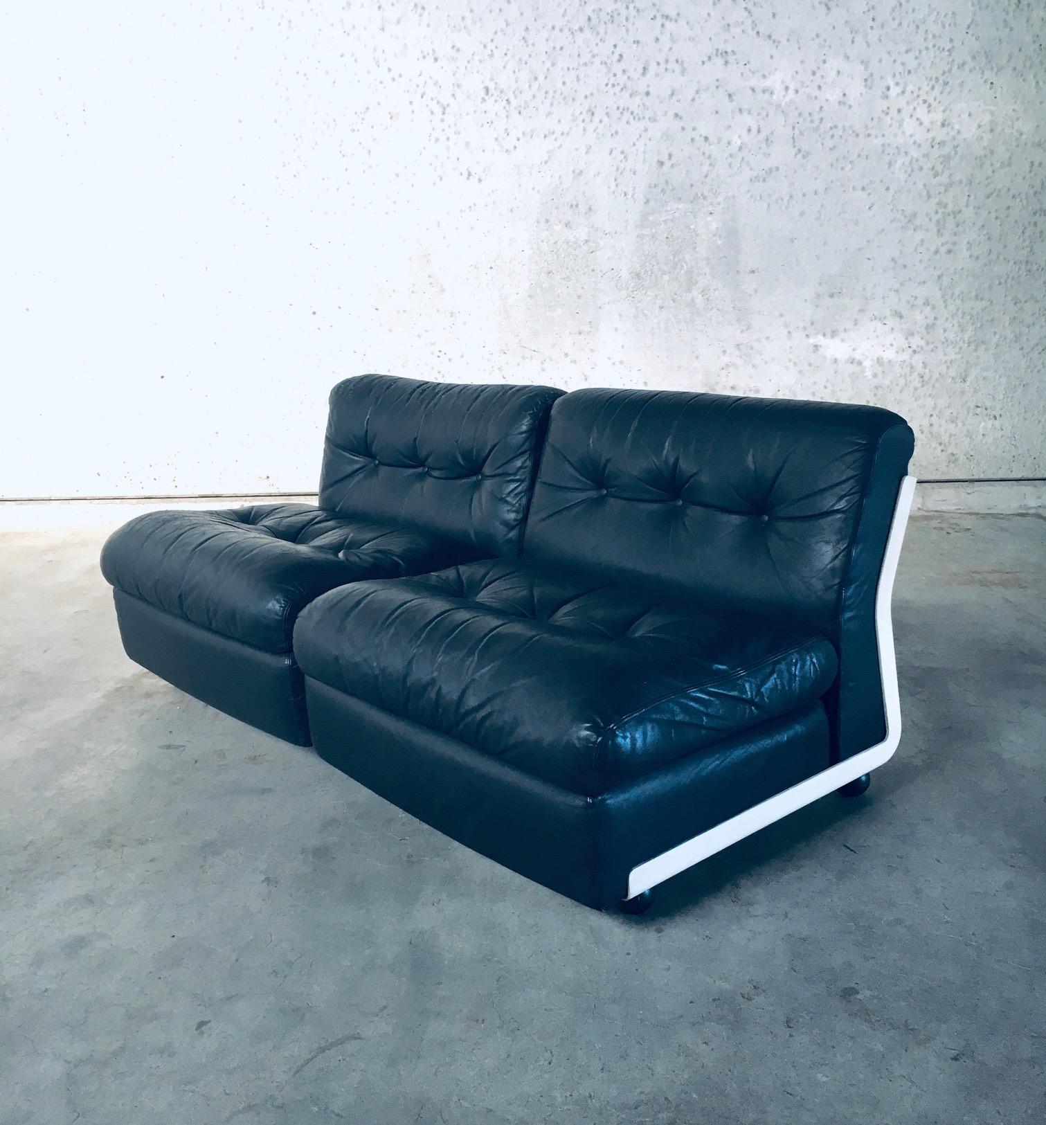 Pelle Set di divani modulari AMANTA di Mario Bellini per B&B Italia in vendita
