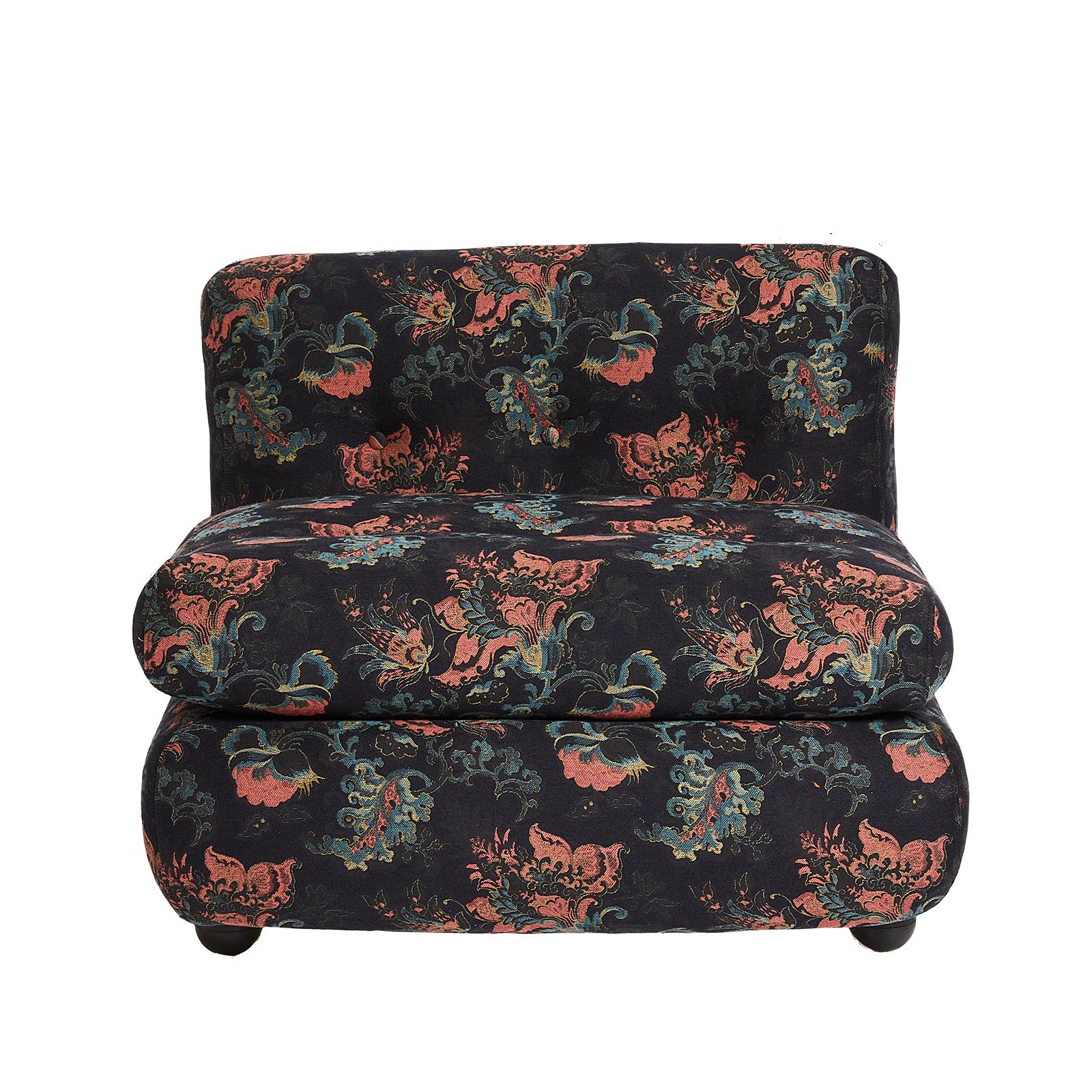 Italian Amanta Set of 3 Armchairs by B&B/ C&B Italia, 1970s - PERSEPHONE Noir, Verdigris