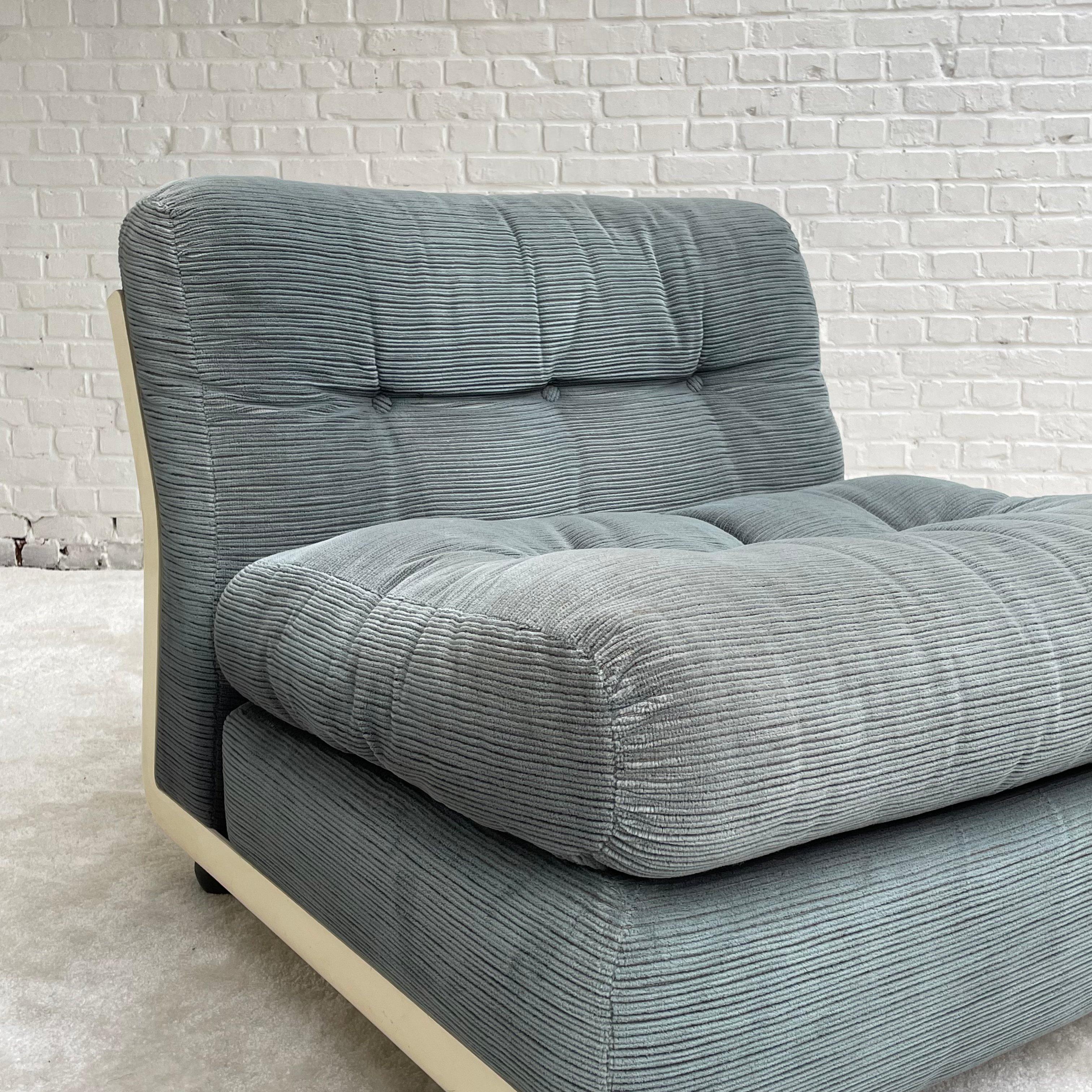 Italian Amantas sofa set in blue/grey by Mario Belinni for B&B Italia