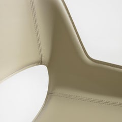 Amaranta Drehbarer Ghiaccio Leder Barhocker