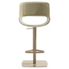 Amaranta Drehbarer Ghiaccio Leder Barhocker