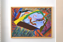 "Sin título" Amaranth Ehrenhalt, Mujer Expresionista Abstracta, Óleo sobre lienzo, 1966