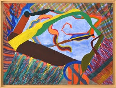 "Sin título" Amaranth Ehrenhalt, Mujer Expresionista Abstracta, Óleo sobre lienzo, 1966