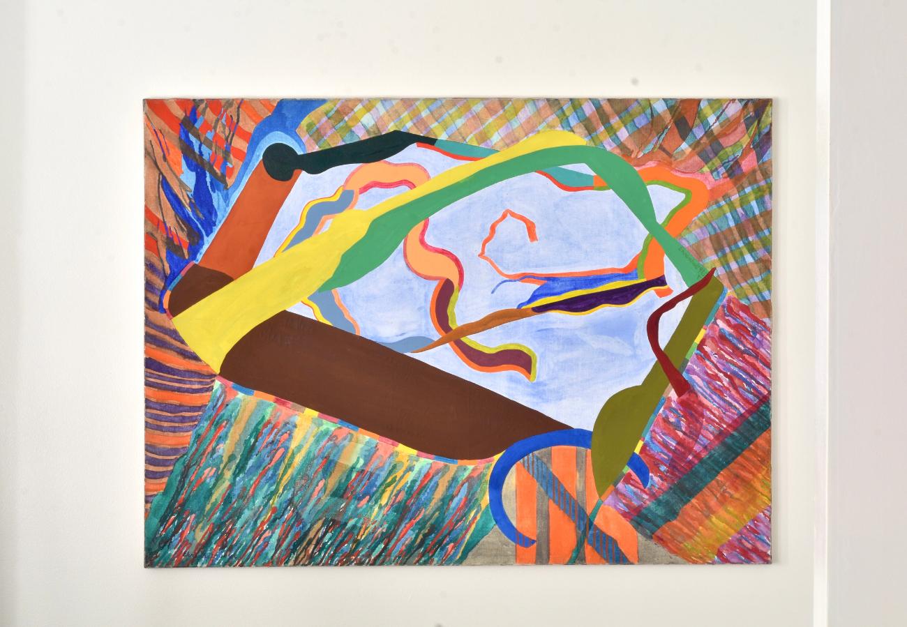 Ohne Titel, Amaranth Ehrenhalt, Frau Abstrakter Expressionist, Malerei Leinwand 1966 im Angebot 1