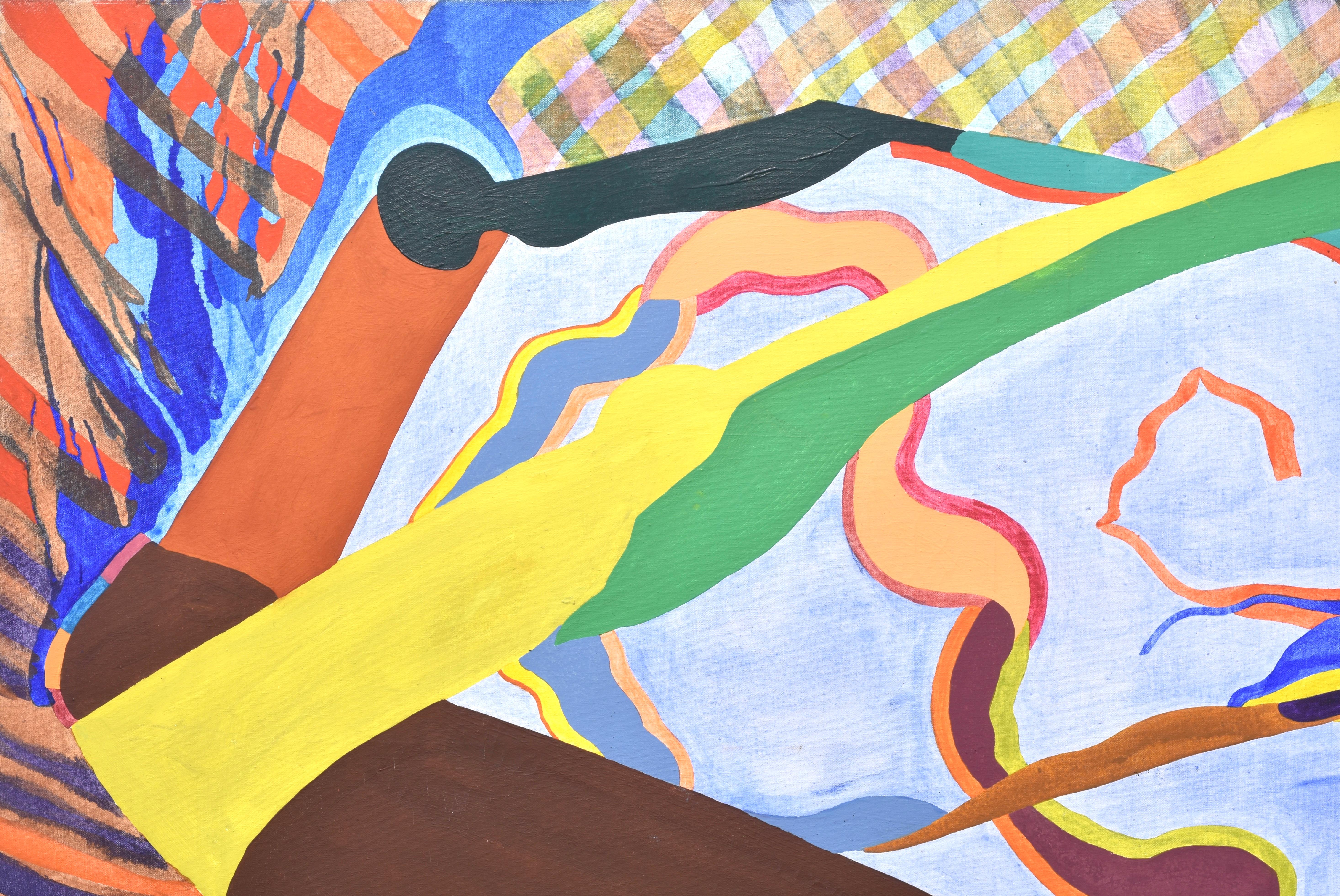 Ohne Titel, Amaranth Ehrenhalt, Frau Abstrakter Expressionist, Malerei Leinwand 1966 im Angebot 2