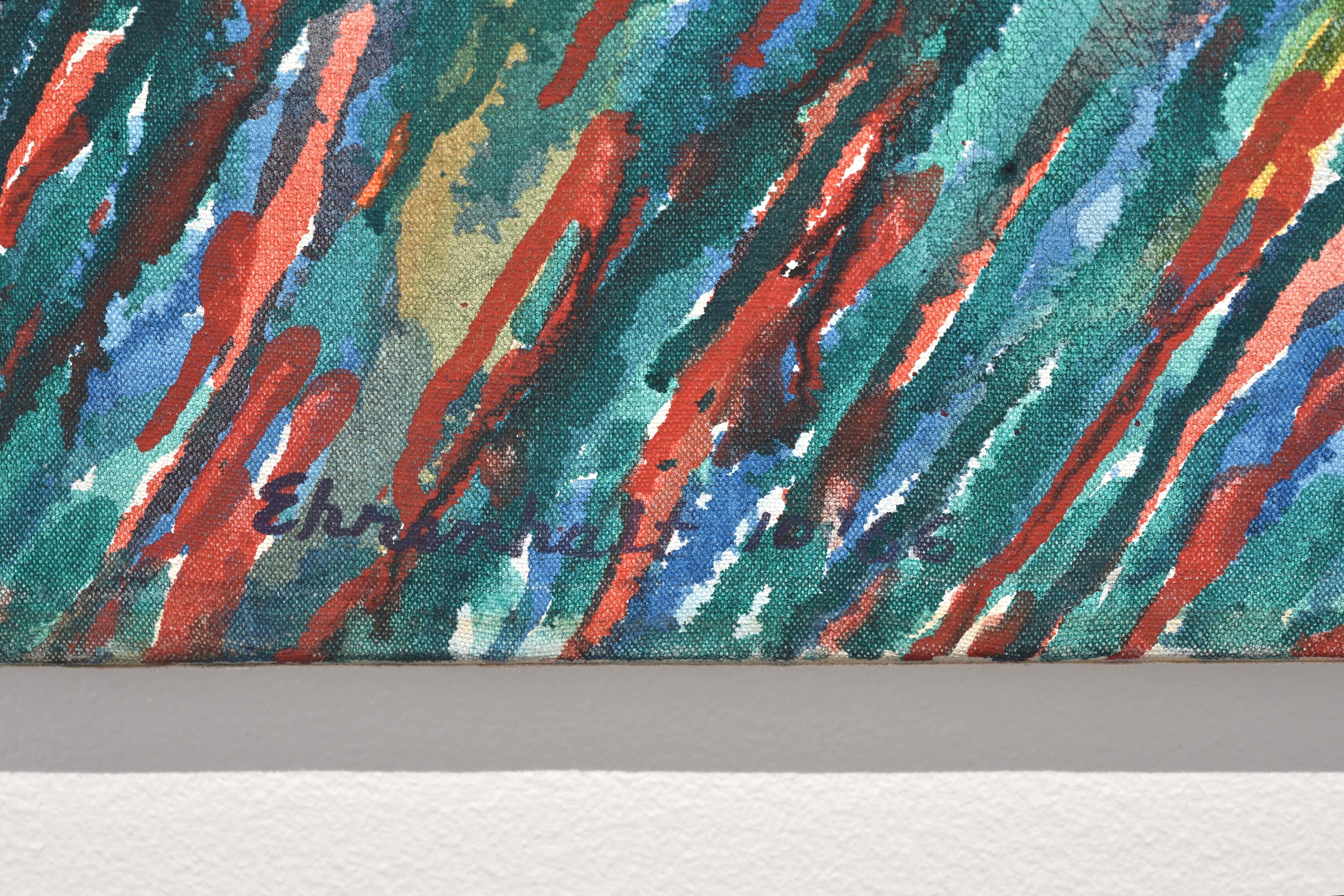 Ohne Titel, Amaranth Ehrenhalt, Frau Abstrakter Expressionist, Malerei Leinwand 1966 im Angebot 6