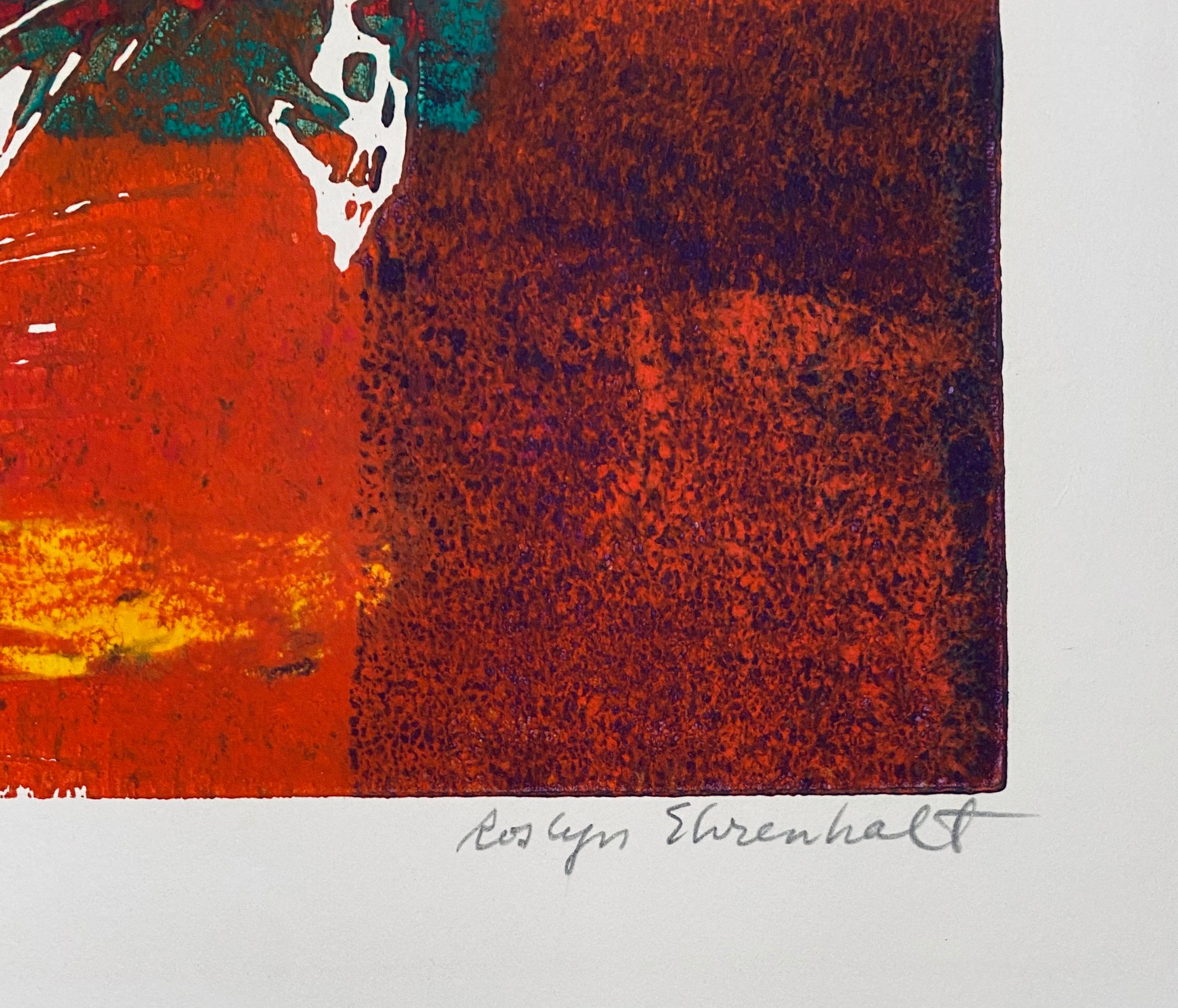 Color Embossed Lithograph Print New York Abstract Expressionist Woman Artist For Sale 3