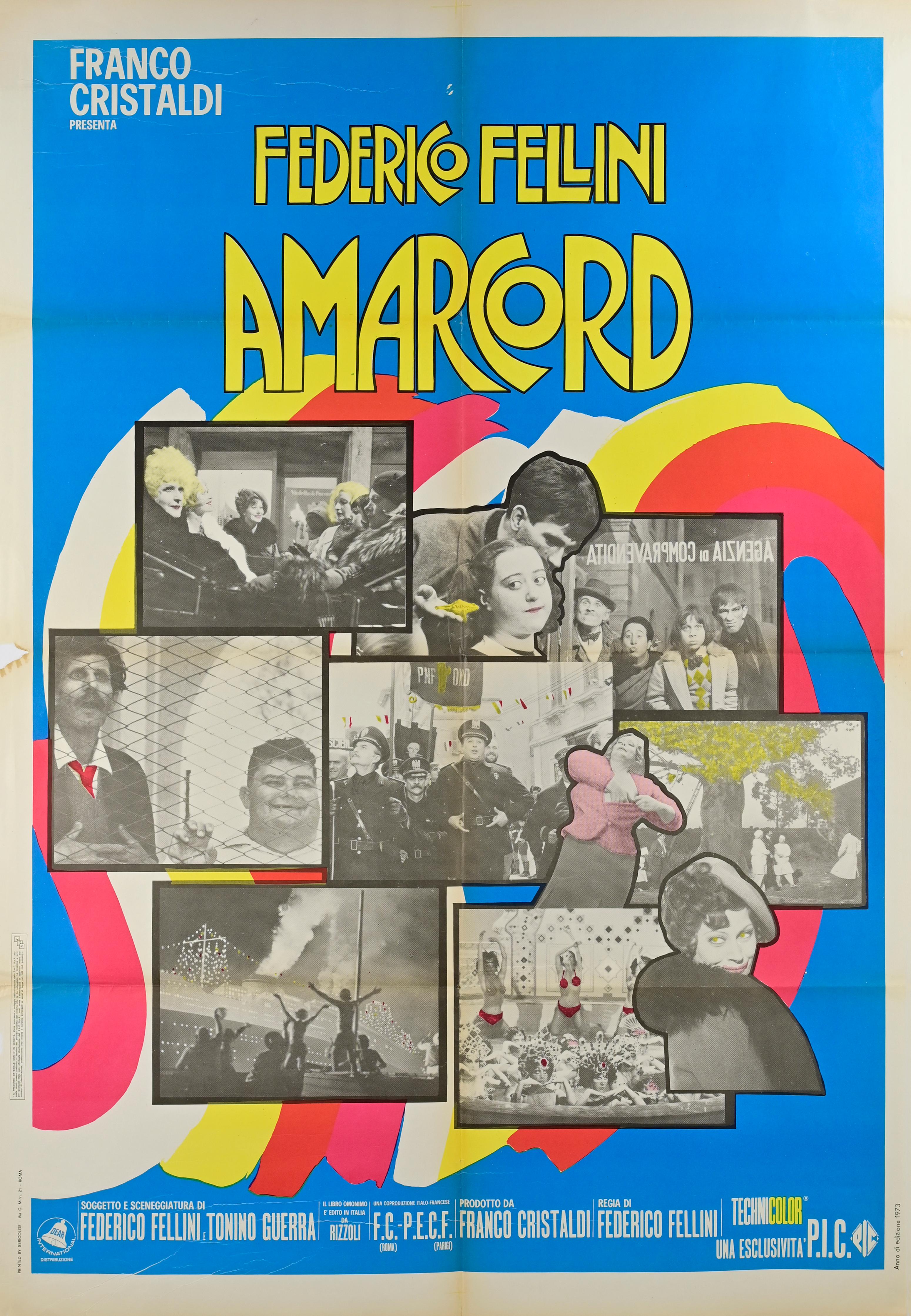 Amarcord (1973, Italy) In Good Condition For Sale In Roma, IT