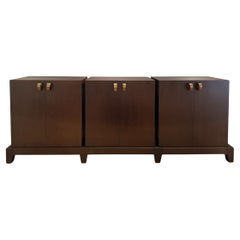 Amarcord Credenza by Promemoria, Wooden Modular Cabinet with Bronze handles