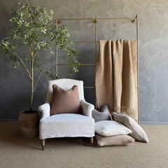 Amari Wool Bed Scarf Throw - Nude