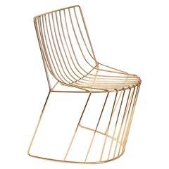 Amarone Aureo Contemporary Light Gold Shiny Chair Made in Italy by LapiegaWD