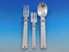 Amarres Disco by William Spratling Mexico Sterling Silver Flatware Set 36 Pcs