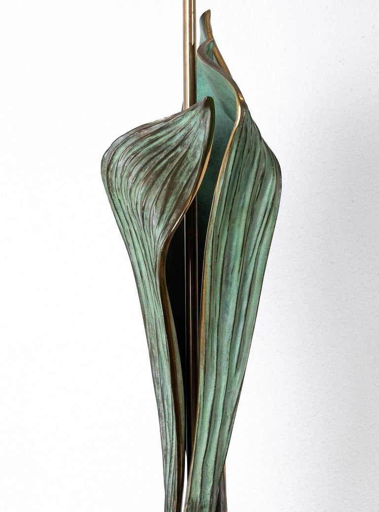 Large rare Amaryllis model table lamp designed by Chrystiane Charles for Maison Charles in Paris. 
Signed and numbered 