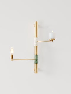Amaterasu Wall Lamp in Solid Bronze, Brass and Marble by Studio Marine Breynaert