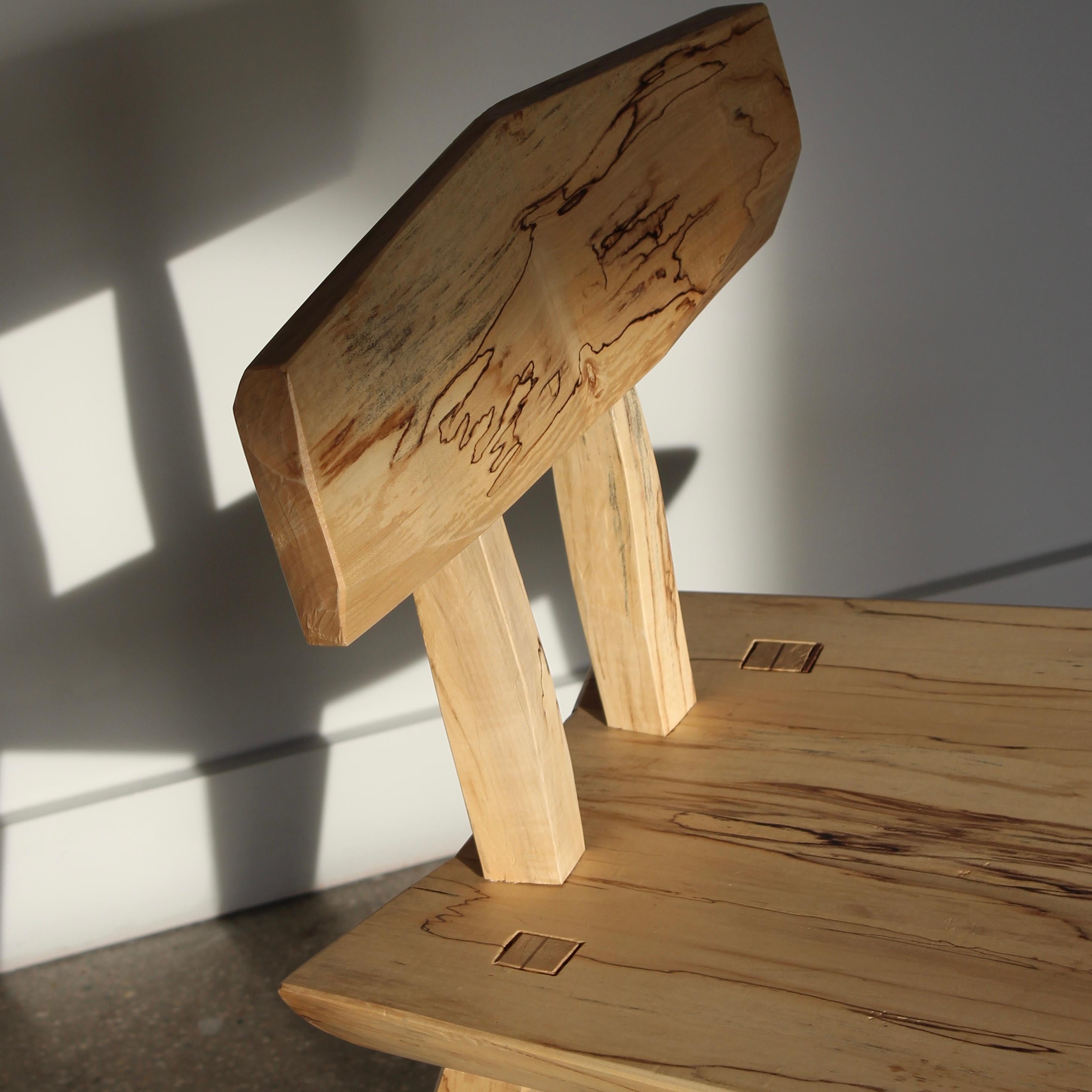 „Amateur Chair“, handgefertigter Ahorn-Akzentstuhl aus Ahornholz (Nordamerikanisch) im Angebot