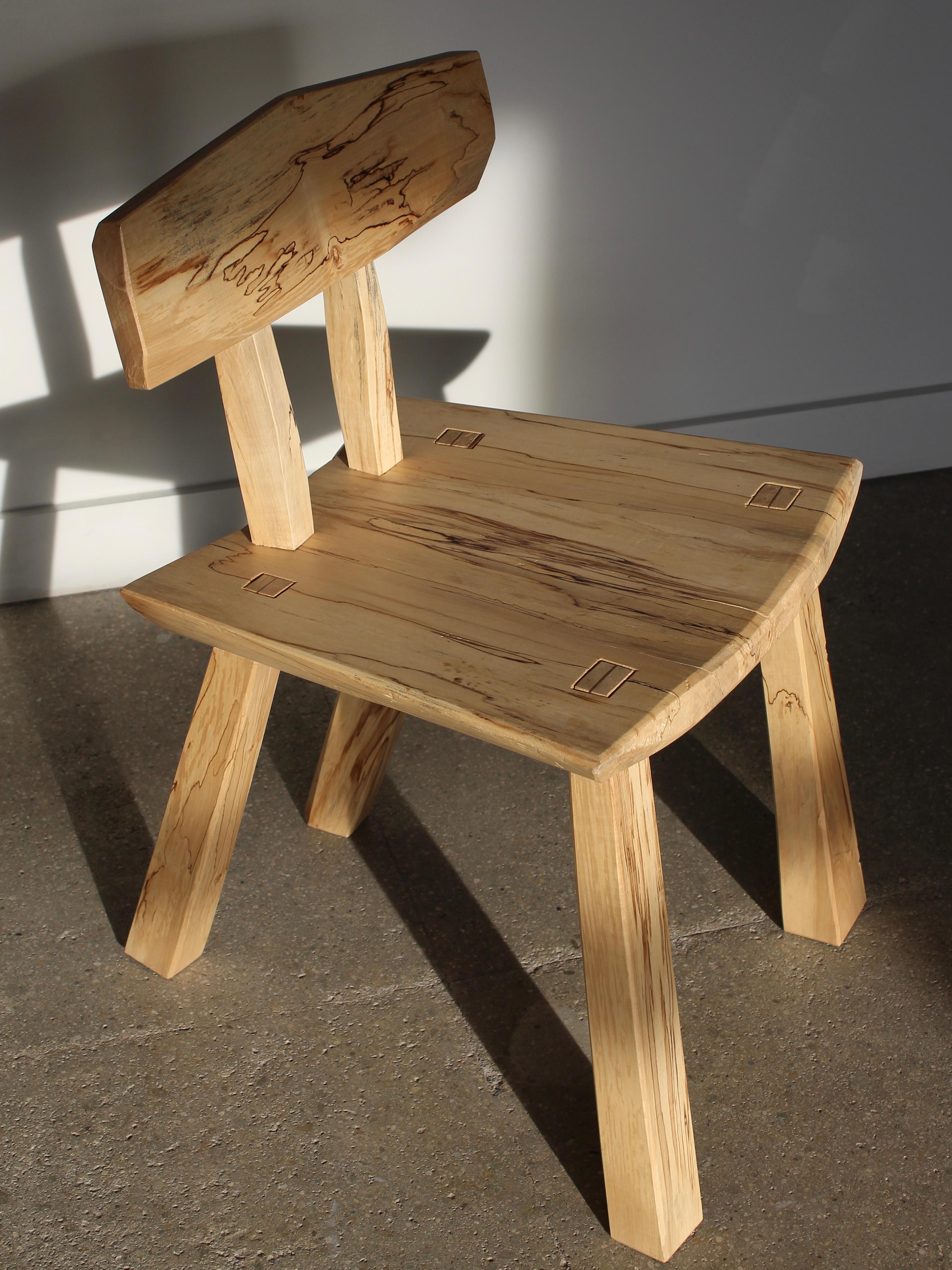 „Amateur Chair“, handgefertigter Ahorn-Akzentstuhl aus Ahornholz (Handgefertigt) im Angebot