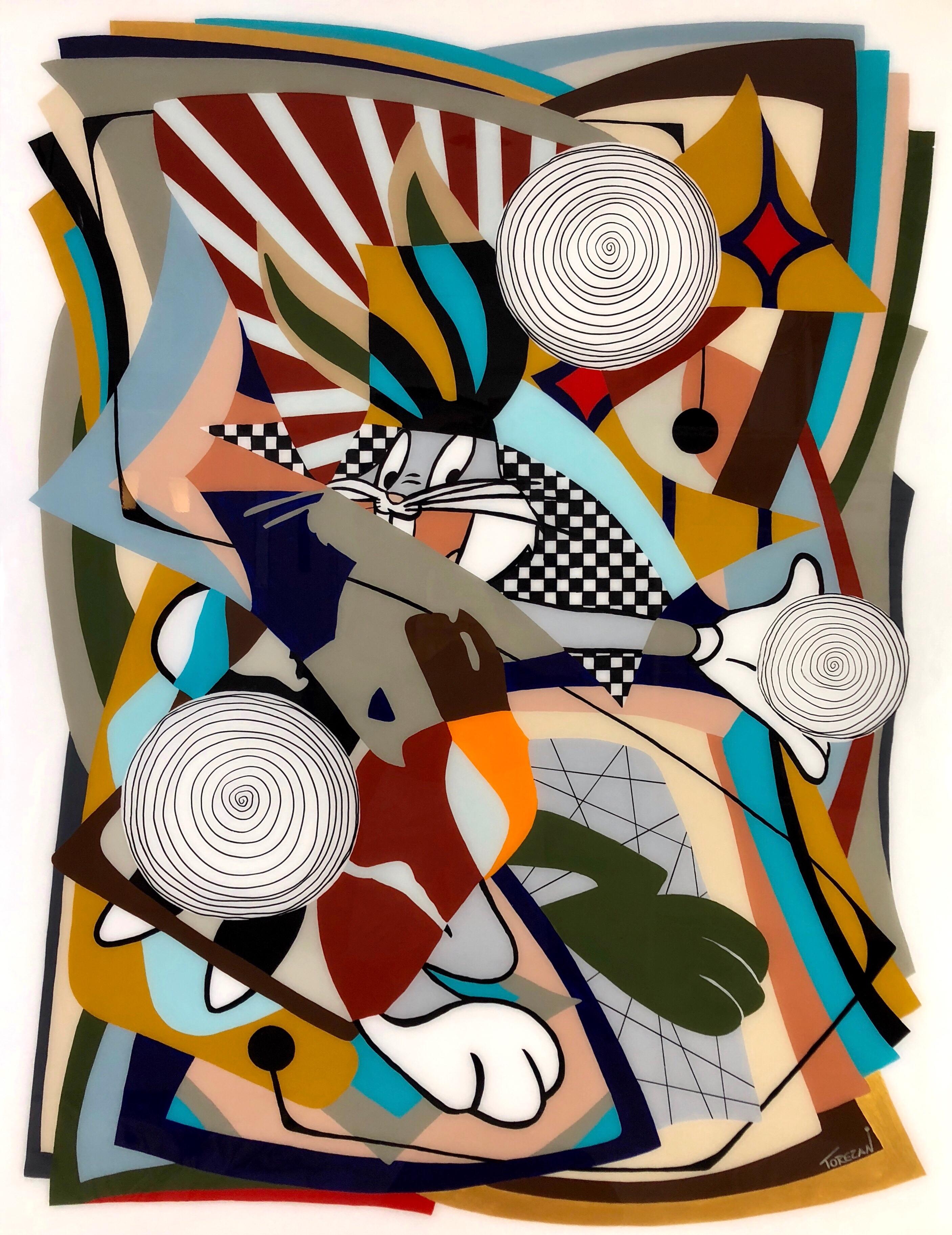 Amauri Torezan
Fun to Utopia - Bugs Bunny
Acrylic and resin on wood panel
48" x 36"

   Torezan is a contemporary artist living in South Florida in the United States. Inspired by modernist abstractions and the modern lifestyle in the Mid-20th