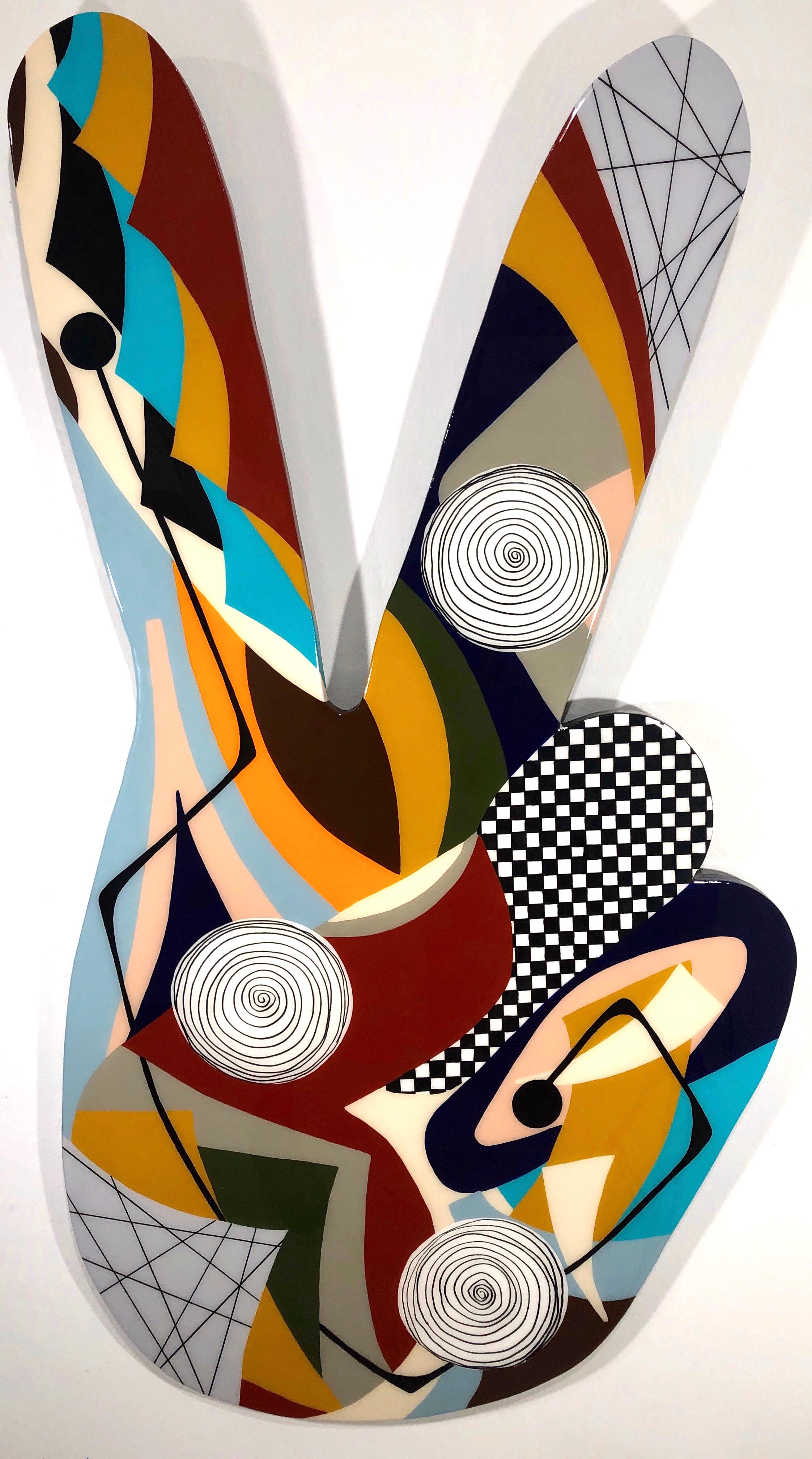 Amauri Torezan
Peace and Love
Acrylic and Resin on Wood
48" x 25"

Torezan is a contemporary artist living in South Florida in the United States. Inspired by modernist abstractions and the modern lifestyle in the Mid-20th century, the artist