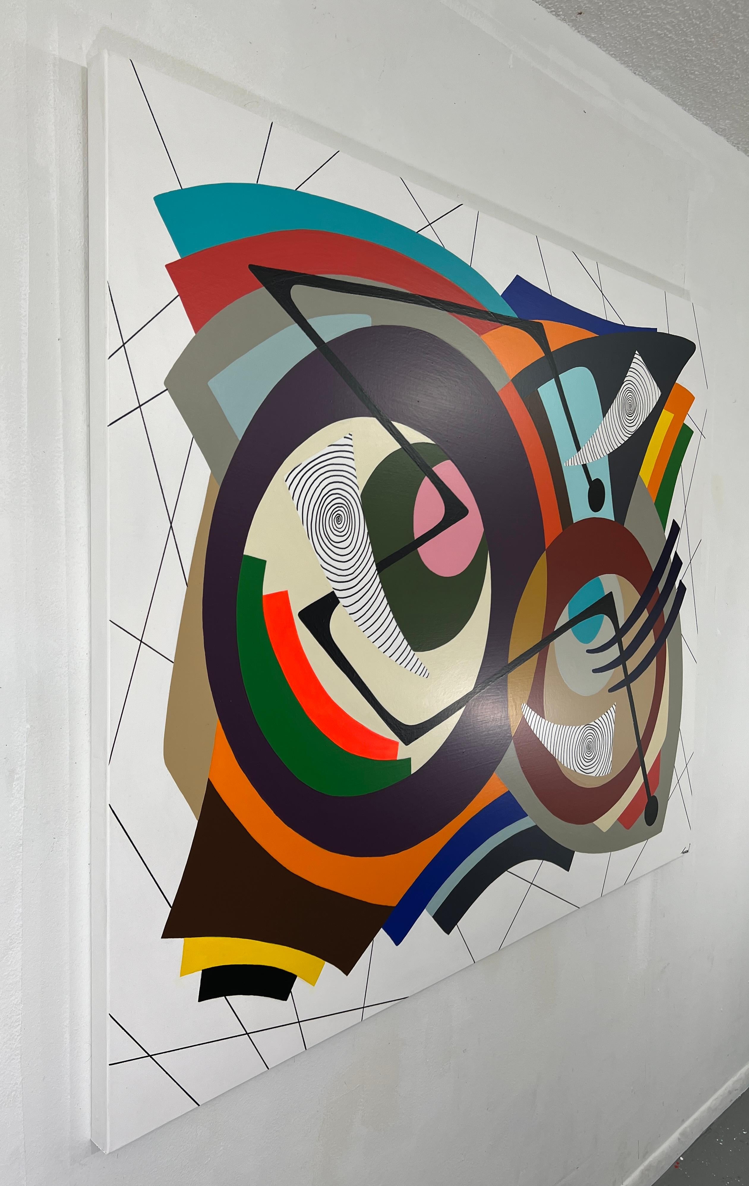 Flottement libre - Géométrique abstrait Painting par Amauri Torezan