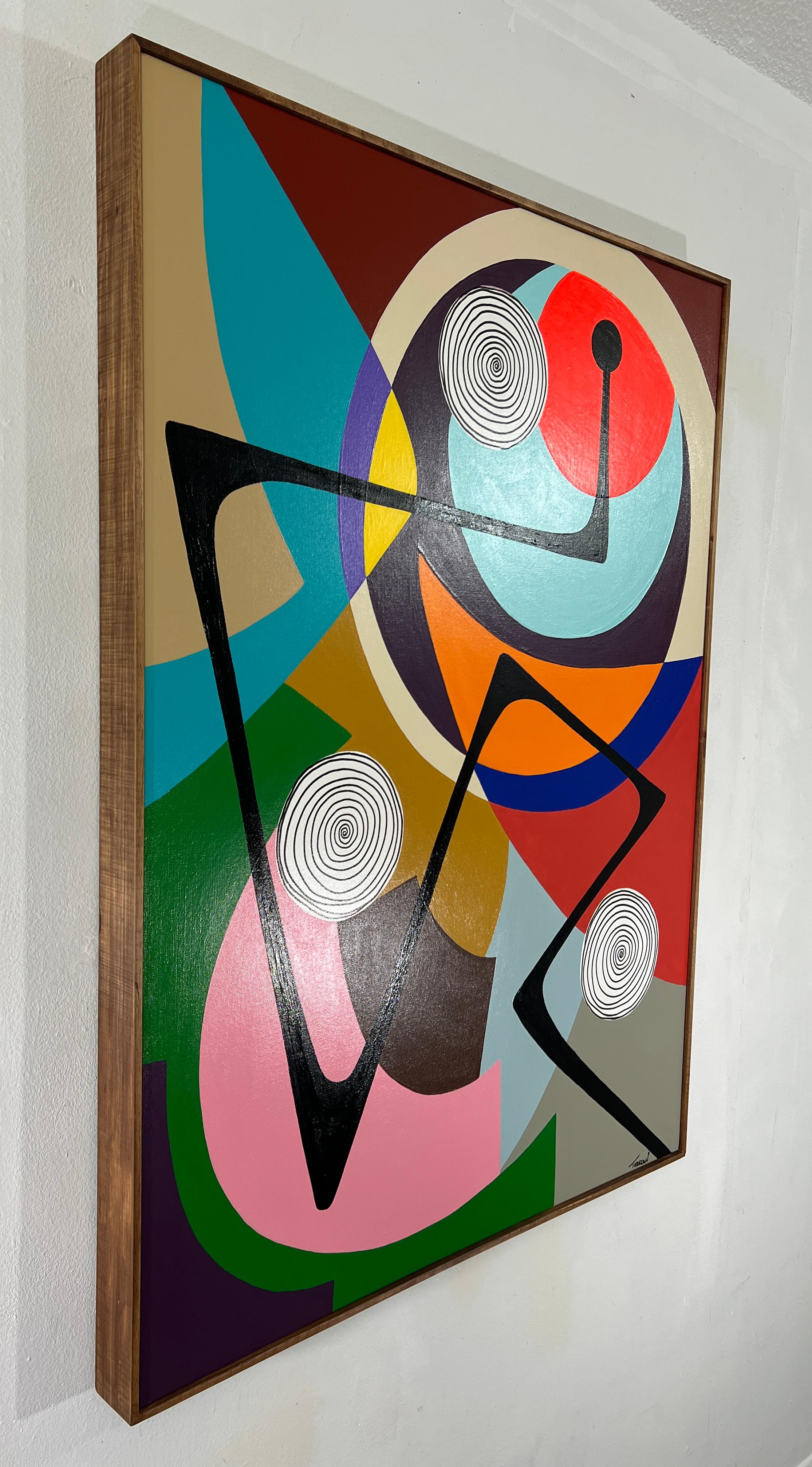 Proximité N18 - Géométrique abstrait Painting par Amauri Torezan