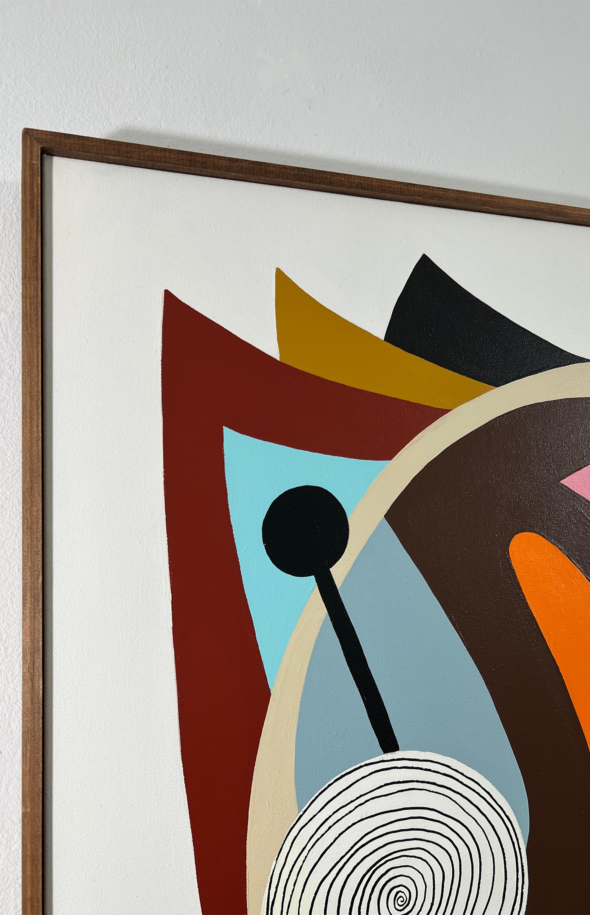 This abstract composition is a visual representation of the vibrant Brazilian music genre, Samba Bom.