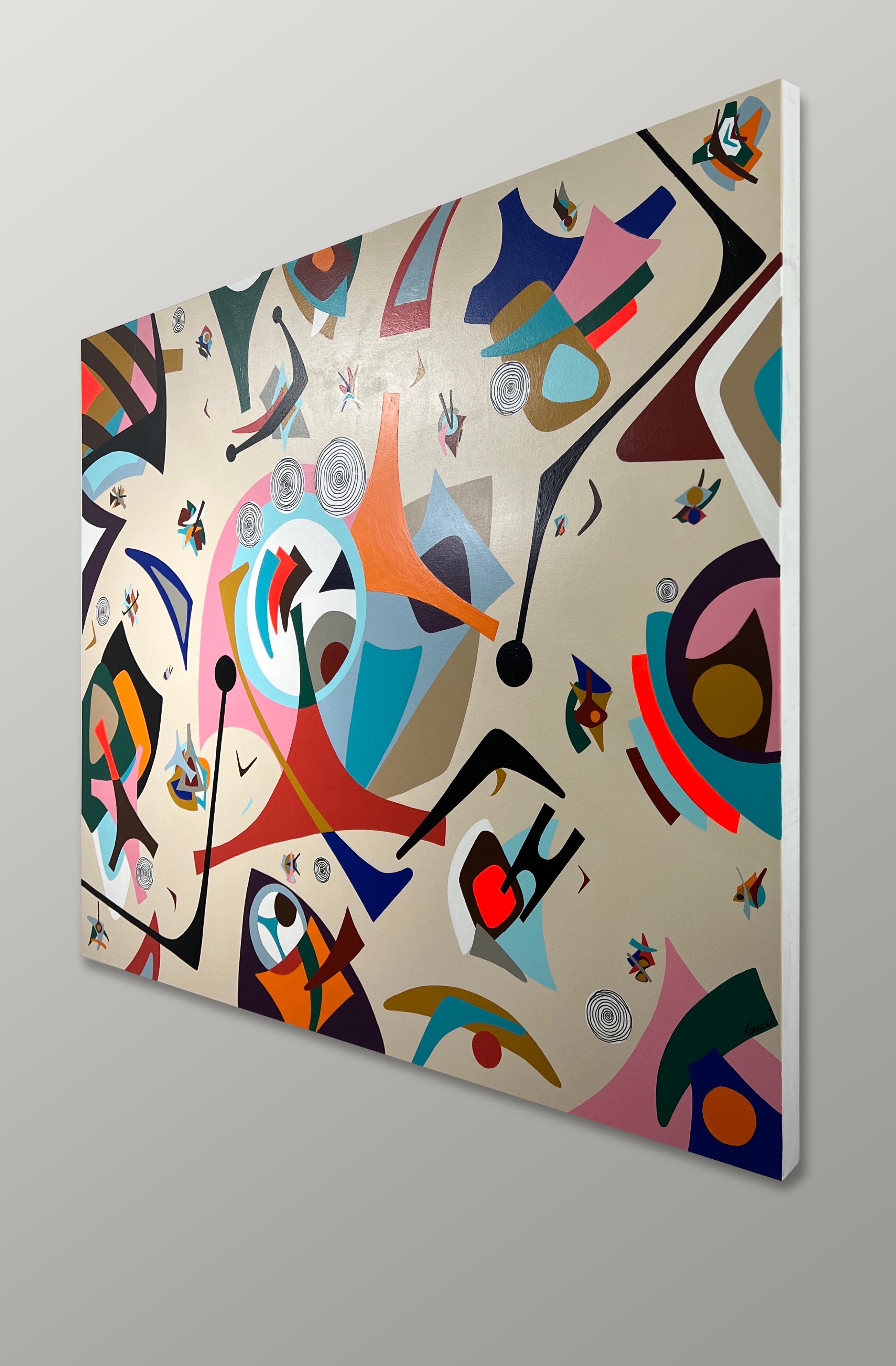 Supernova - Abstract Painting Beige di Amauri Torezan
