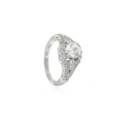 Amavida Platinum Engagement Mounting With Semi Halo