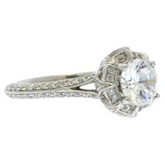Amavida Platinum Engagement Ring with Duchess Halo