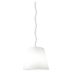Amax - Small Suspension Lamp - White Polymer Shade by Fontana Arte