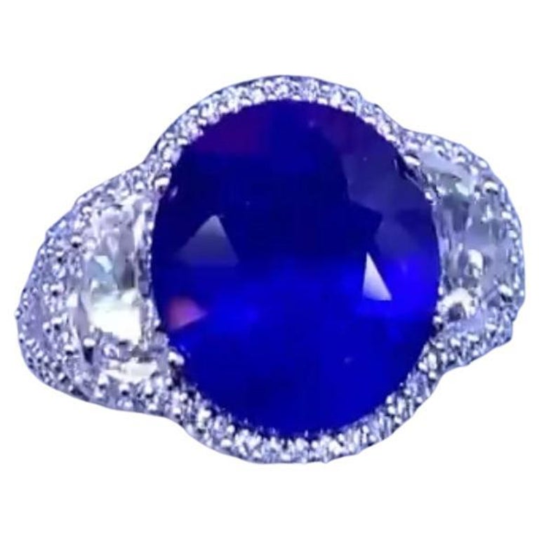 Saphir Bleu Naturel De Ceylan 6,85 Carats - Certifié GIL - Taille Ovale - Neuf Sans Emballage