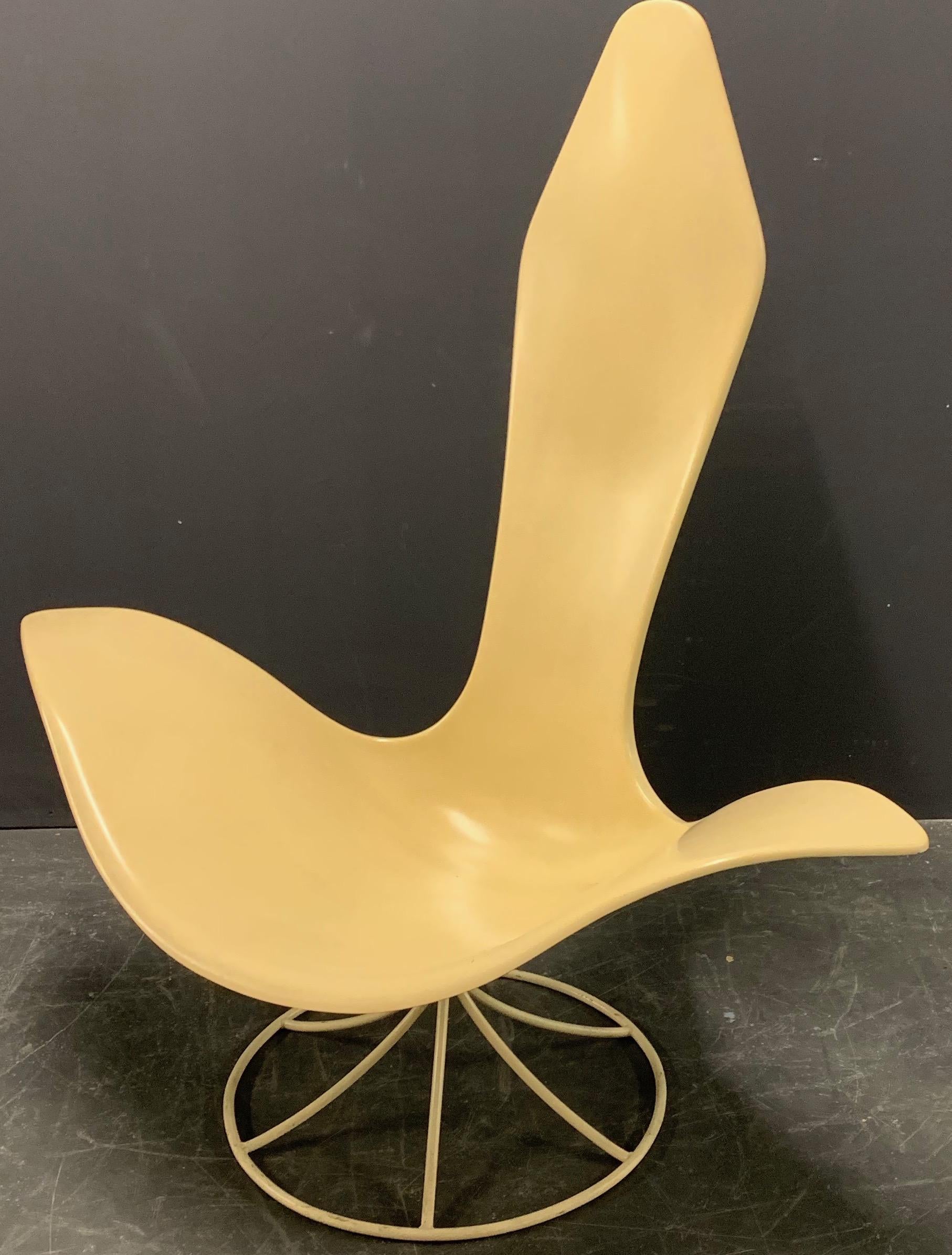 Fiberglass Amazing 120-LF Tulip Lounge Chair by Erwin and Estelle Laverne For Sale