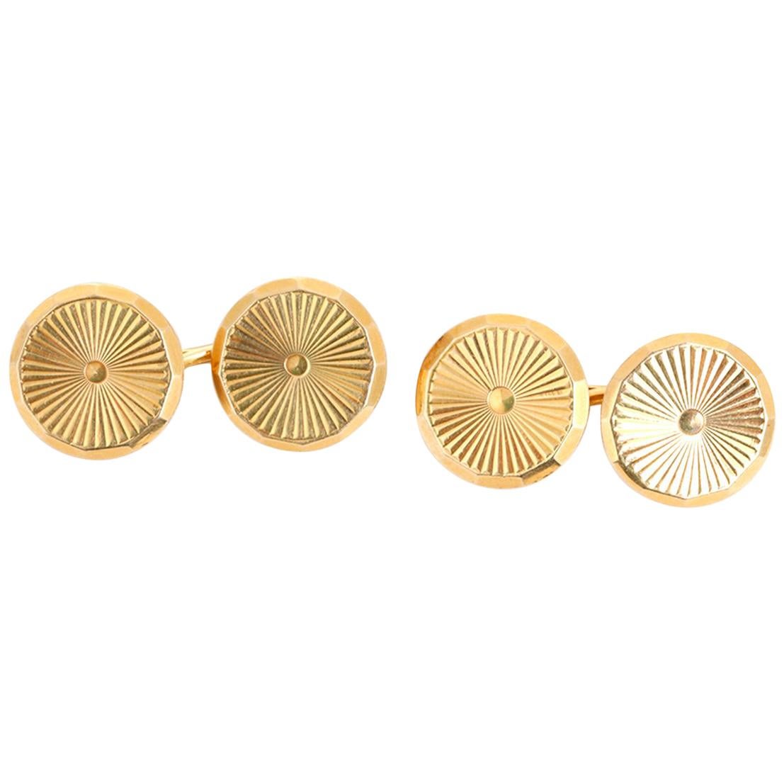 Amazing 14 Karat Yellow Gold Cufflinks