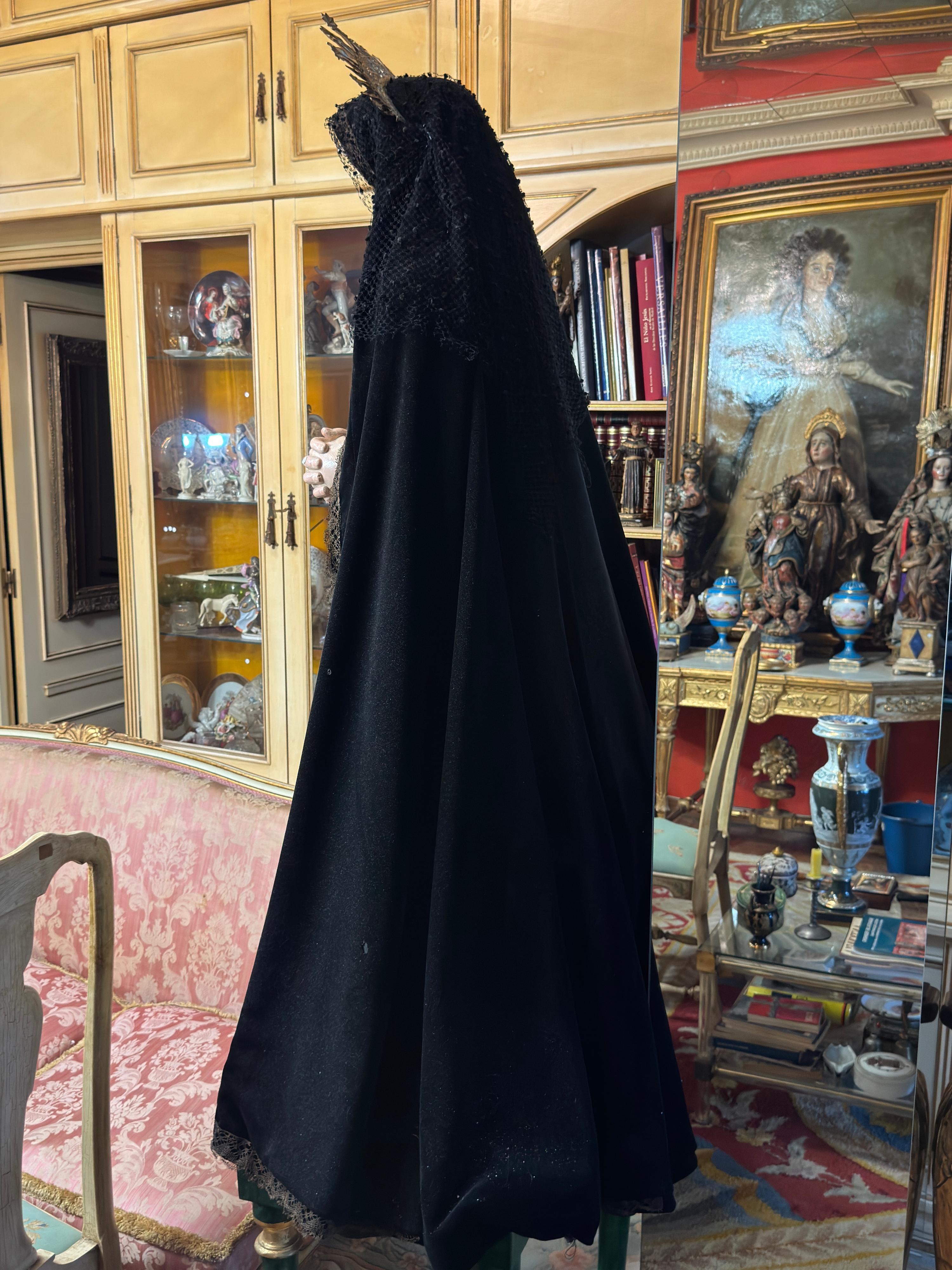 Amazing 16th Century Castilian Virgin of Sorrows with an 18th-century Silver Crown, Virgin of Peñaranda

Exceptional 16th-century Castilian school Virgin of Sorrows of Peñaranda, carved in polychrome wood. The large-format image reflects the