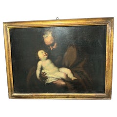 Amazing 17th Century Italian School "Saint Joseph and the Child"