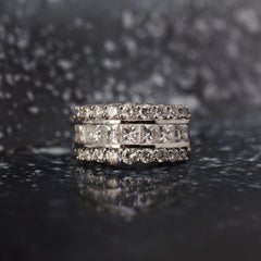Amazing 18KW Cocktail Ring with 3.7ct. of Total Diamond Weight