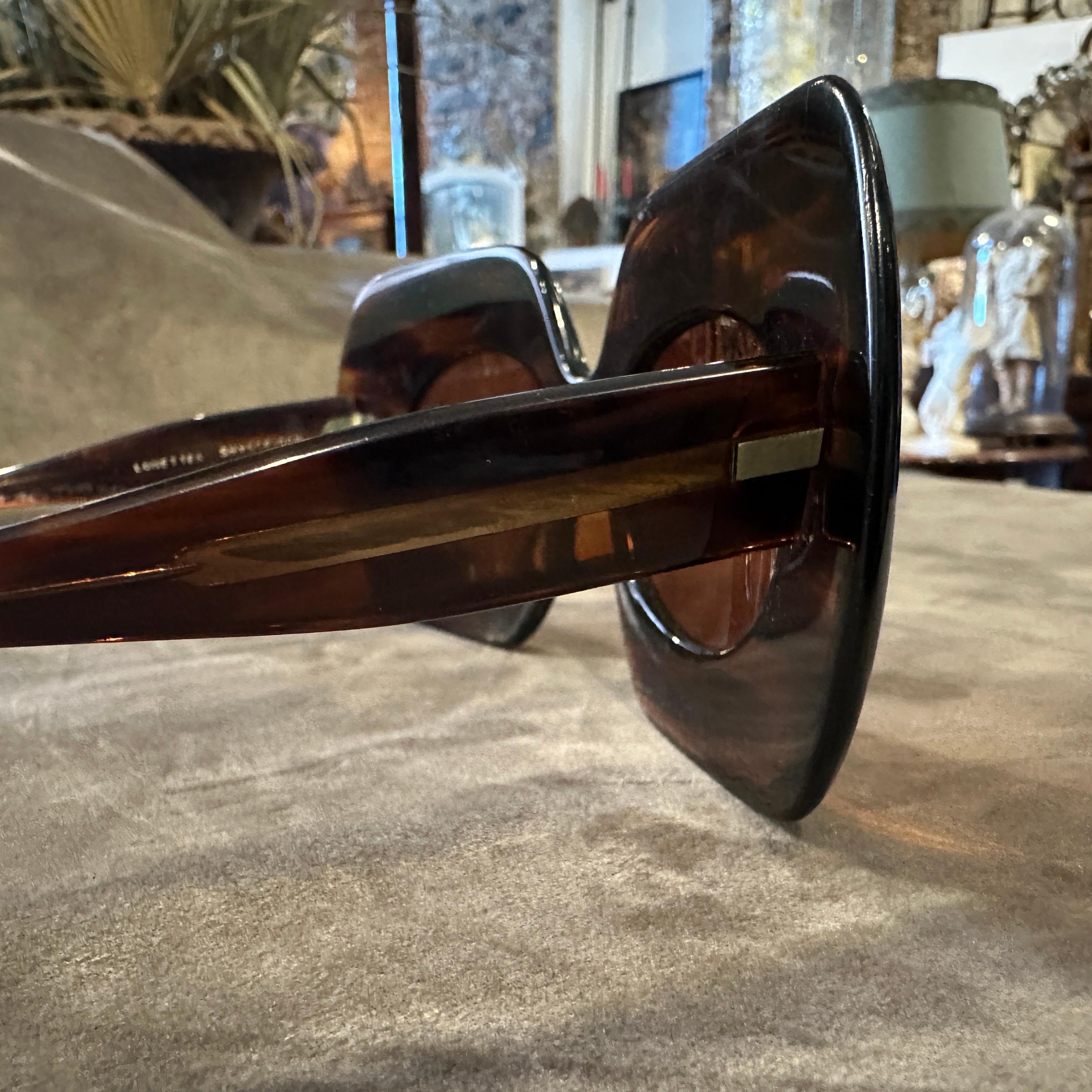 Brown Amazing 1960s Oversized Tortoiseshell French Sunglasses by Shysseidon For Sale