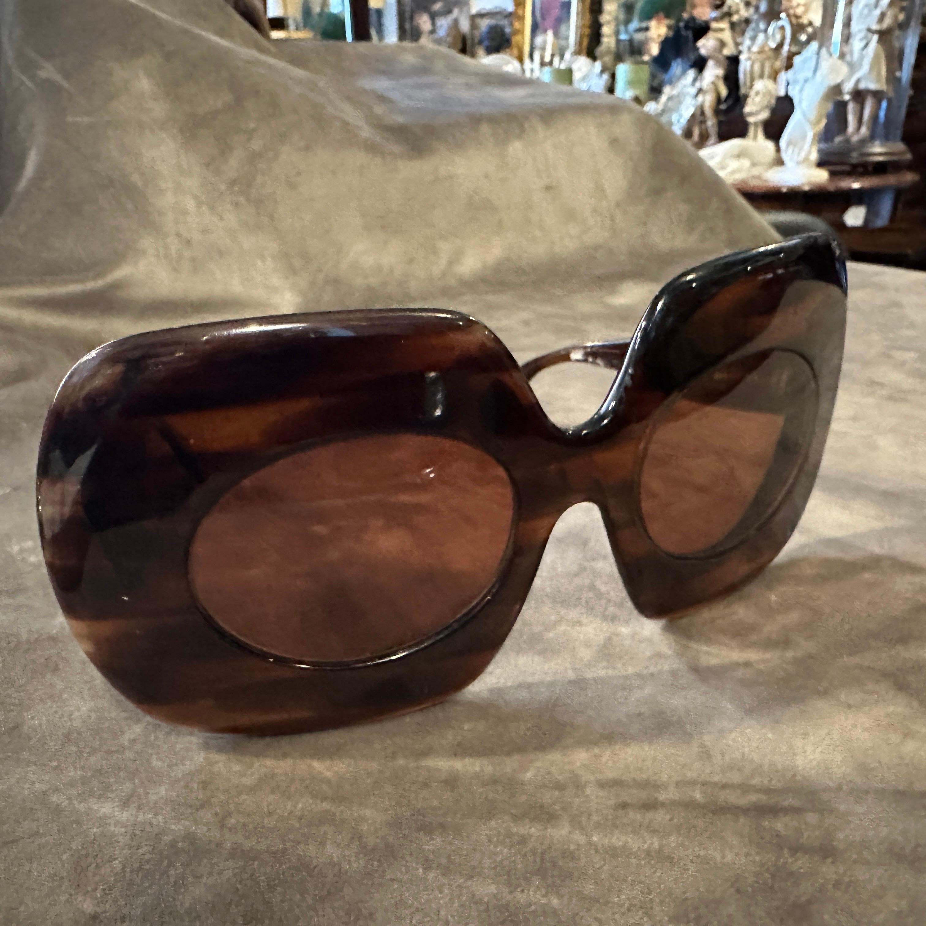 Amazing 1960s Oversized Tortoiseshell French Sunglasses by Shysseidon For Sale 2
