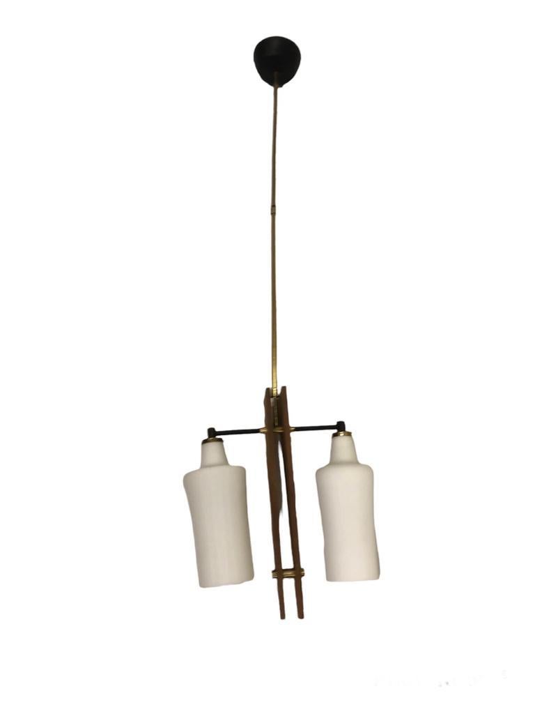 Amazing 1960s Stilnovo Style, Mid-Century Modern Italian Chandelier For Sale 4